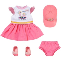 Baby Born Puppenkleidung Kindergarten Basecap, 36 cm (Set, 5-tlg) rosa|weiß