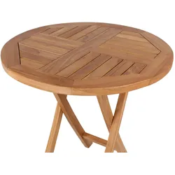 Mr. Deko Teakholz Klapptisch - bene living - Sutton rund Ø 70 cm