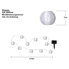 Star Trading LED-Solarlichterkette 2 m Weiß