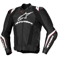Alpinestars Missile V3 Ignition Lederjacke - Schwarz/Weiß / 50