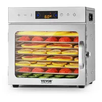 Vevor Dörrgerät Dörrautomat 8 Edelstahlschalen, elektrischer 400 W Futtertrockner
