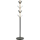 Haku-Möbel HAKU Möbel Kleiderständer 54593 schwarz Metall 8 Haken 37,0 x 179,0 cm