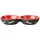 Nobby Katzen Keramik Doppelnapf CAT, schwarz/rot 22 x 11,5 x 3,5 cm, 1 Stück