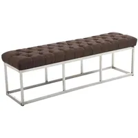 CLP Sitzbank Amun Stoff Edelstahl braun 150 cm