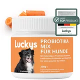 Luckys Box Probiotika-Mix für Hunde: Darmflora Aufbau bei Juckreiz, Durchfall & Blähungen – 200g Darmkur mit Probiotika, Präbiotika, Flohsamenschalen & Bierhefe – Darmaufbau nach Wurmkur/Antibiotika