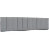 vidaXL Kopfteil-Kissen Hellgrau 200 cm Stoff