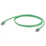 Weidmüller 1251590010 RJ45 Patchkabel CAT 6a S/FTP 1.00m Grün UL-zertifiziert 1St.