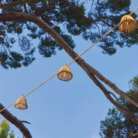 Lumisky Lichterkette Solar 13 m spritzwassergeschützt beige