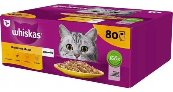 Poultry in jelly - wet cat food - 80x85g