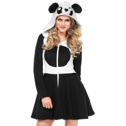 Leg Avenue Kostüm Panda, Witziger Tier Einteiler für Damen schwarz S