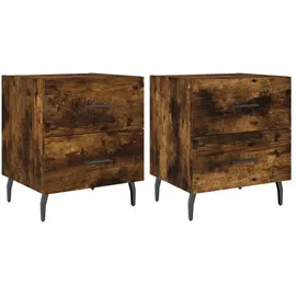 vidaXL Nachtschrank 40 x 35 x 47,5 cm Räuchereiche