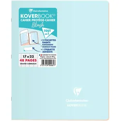 Clairefontaine 10x Koverbook Blush Heft 17x22 cm, 24 Bl 90g, französische Lineatur Seyés, zweifarbiger Einband aus opakem PP - Sortiert 954481C