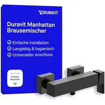 Duravit Manhattan Einhebel-Brausemischer Aufputz für 1 Verbraucher Schwarz Matt MH4230000046