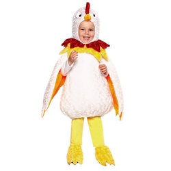 Underwraps Kostüm Hahn Kostüm für Babys, Freches Tierkostüm für die Kleinsten weiß 74-80