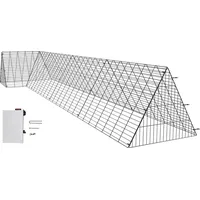 Vevor Hühnertunnel, 400 x 100 x 61,5 cm (L x B x H) Hühnerkäfig für den Hof, tragbare Hühnertunnel für draußen mit Eckrahmen, Hühnerstall-Auslauf, geeignet für Hühner, Enten, Kaninchen