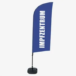 SHOWDOWN Displays Showdown Beachflag - Komplett-Set - Testzentrum Deutsch - Blau/Schwarz