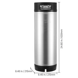 Vevor Corny Keg, 19 L Ball Lock Keg, SUS304 Cold Brew Kegs Fass Eimer mit zwei Gummigriffen & robustem Gummiboden, Brauausrüstung für Heimbraupartysv Bar Bistro Restaurant Café, 2 Stk.