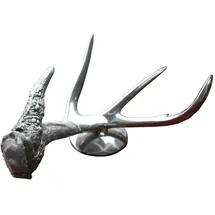 Casa Padrino Deko Horn - Aluminium vernickelt - Luxus Schreibtisch Dekoration
