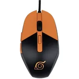 Konix Naruto Shippuden Gaming-Maus für PC - 3 DPI-Stufen - LED-Hintergrundbeleuchtung - 1,8 m Kabel - Konoha-Motiv - Schwarz und Orange