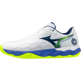 Mizuno Wave Enforce Court Cc White/Dazzling Blue/Lightning Yellow 44