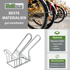 Trutzholm Fahrradständer für 4 Fahrräder 140x40x83 cm Stahl