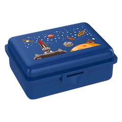 Fizzii Lunchbox mit Trennfach Blau - Weltraum