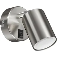 Ledscom.de Wandspot WAIKA, einflammig, mit Schalter, GU10, chrom matt,