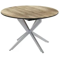 Vicco Esstisch Loyd 120 x 76.5 cm ausziehbar Eiche rustikal/Grau