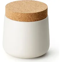 Continenta Keramikdose mit Korkdeckel matt weiß Ø 14 x 14,5 cm