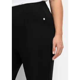 sheego Jerseyhose Schlupfhose Schwarz 40