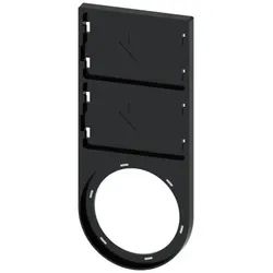 Siemens 3SU19000BR100AA0 Schildträger, flach, schwarz, für 2 Bez.schilder 17, 5x27mm, zum Schnappen  - 10 Stück