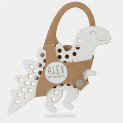 Milin Big Wooden Lacing Toy Dinosaur Alex Activity Spielzeug 22 cm x 15 cm x 0,7 cm 1 St.