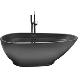 Beliani Badewanne schwarz 173 x 82 cm GUIANA