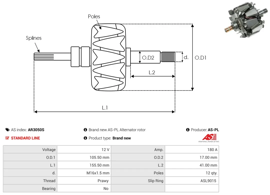 AS-PL ar3050s 105,50mm