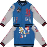 SEGA Sonic The Hedgehog Varsity Jacke für Jungen, Sonic, Tails, Shadow und Knuckles, Größe 4–7, Königlich (Royal), 4-5 - 4-5