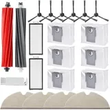 bluearks Zubehörset für Q8 Max/Q8 Max+/Q5 Pro/Q5 Pro+/Q5 Max+ 6*Staubbeutel 2*Main Rollbürste 6*Seitenbürsten 2*Filter 4*Mopp Wischtücher