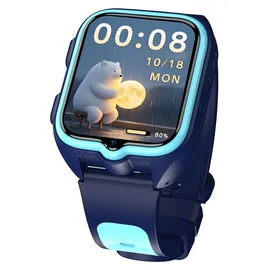 Blackview Z30 4G BT 41 mm Kunststoffgehäuse Schwarz Silikonarmband Blau One Size