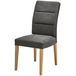 Woodford Esszimmerstuhl mit Steppung im Rücken Badu , grau , Maße (cm): B: 51 H: 98 T: 65.0