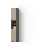 livinity Badschrank Timavo, Greige, 30 x 180 cm mit Türen, und offenen Fächern
