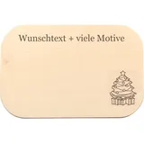 Weihnachten Brettchen mit Gravur - personalisiert mit Name, Spruch + Motiv - als Weihnachtsdeko und -geschenk, X-MAS Frühstücksbrettchen - Geschenkidee von Geschenkissimo