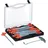 Relaxdays Felsbodenhering 30er Set mit Box Orange,Silber