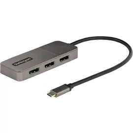 Startech 3-Port USB-C MST Hub, Dreifach 4K 60Hz DP HDR, Windows, DSC
