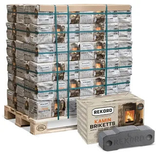 Rekord Braunkohlebriketts 10kg x 90 Paket 900kg Palette
