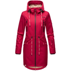 MARIKOO Damen Softshelljacke Funktionsjacke mit warmen Teddyfleece & Kapuze Racquellee