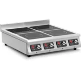 Royal Catering Induktionsplatte - 4 x 3500 W - 4 x 20 cm - Timer -