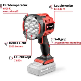 Einhell Akku-Lampe Kunststoff rot/schwarz ohne Akku