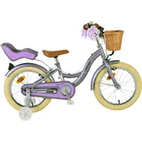 Volare Kinderfahrrad Blossom für Mädchen Fahrrad 16 Zoll Kinderrad in Lila - Bunt