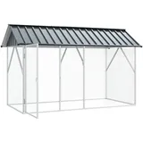 vidaXL Vogelkäfig Anthrazit 227 x 112 x 141 cm grau