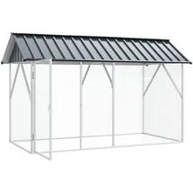 vidaXL Vogelkäfig Anthrazit 227 x 112 x 141 cm grau