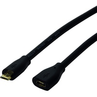 Logilink CU0123 USB 2.0 Micro-B Verlängerungskabel Schwarz